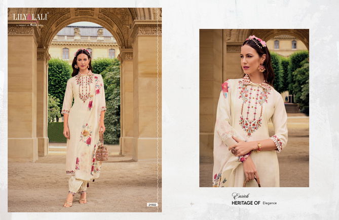 Khwaish By Lily And Lali Viscose Embroidery Kurti With Bottom With Dupatta Wholesale Shop In Surat
